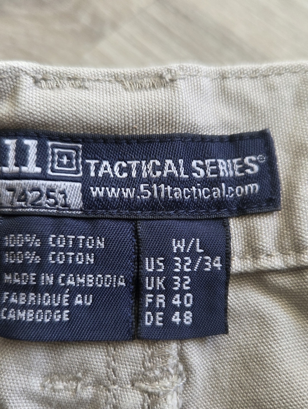 5.11 Tactical Mens Pants Style 74251 Cotton Canvas Khaki Size 32x34 (30x32) - Picture 5 of 11